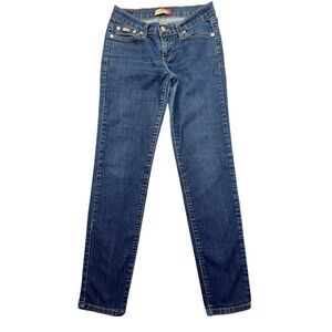 Judy Blue Denim‎ Jeans Rhinestone Pockets Dark Wash Skinny Jeans Sz 2 Fits 26"